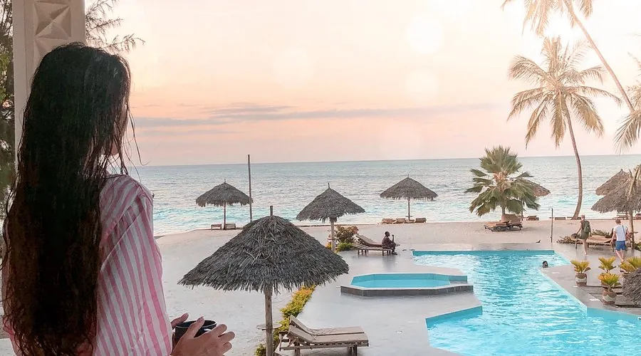 Top-down view of a family-friendly resort offered in our Zanzibar packages